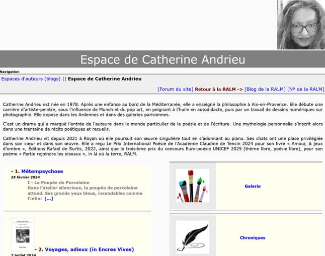Espace personnel dans la RALM