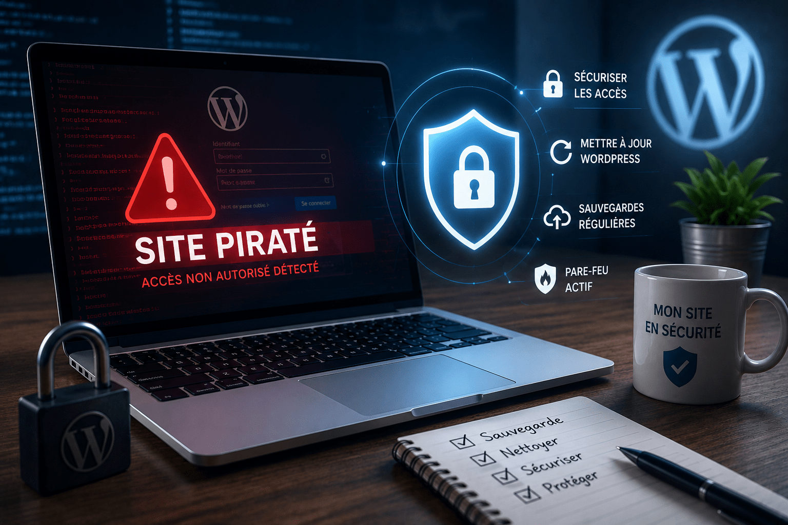 Site WordPress piraté - sécurité et protection WordPress